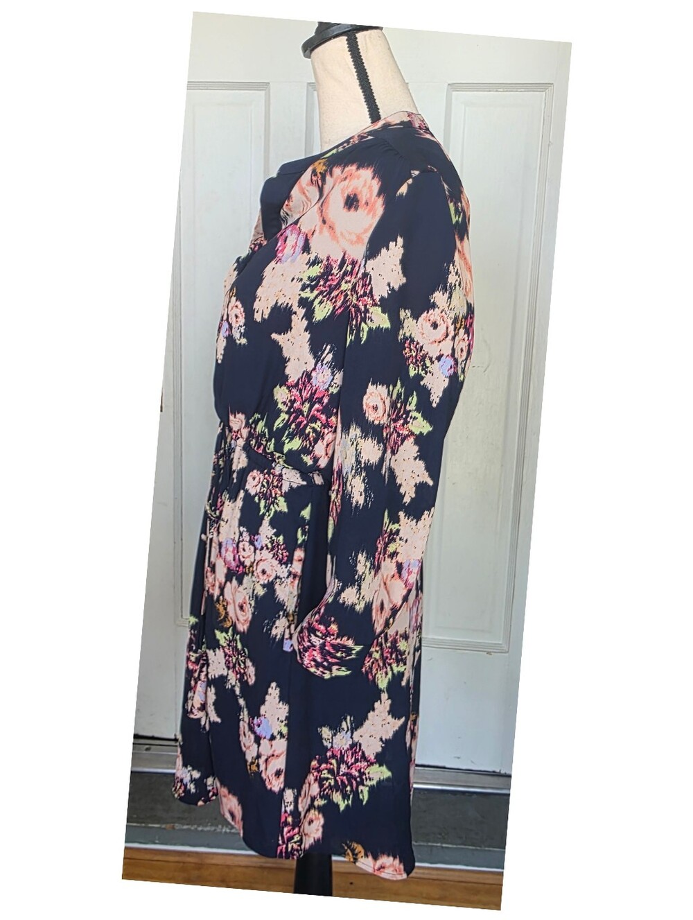 Daniel Rainn Floral Tie-Waist Dress, Medium - Picture 5 of 10